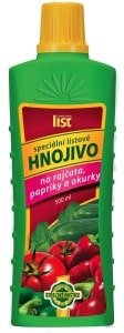 Listové hnojivo na papriky, paradajky s kolagénom 500ml