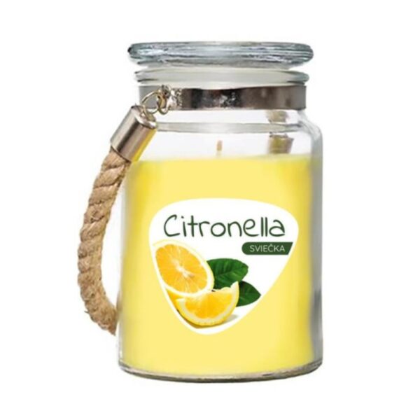 Sviečka proti komárom CITRONELLA 140g sklo